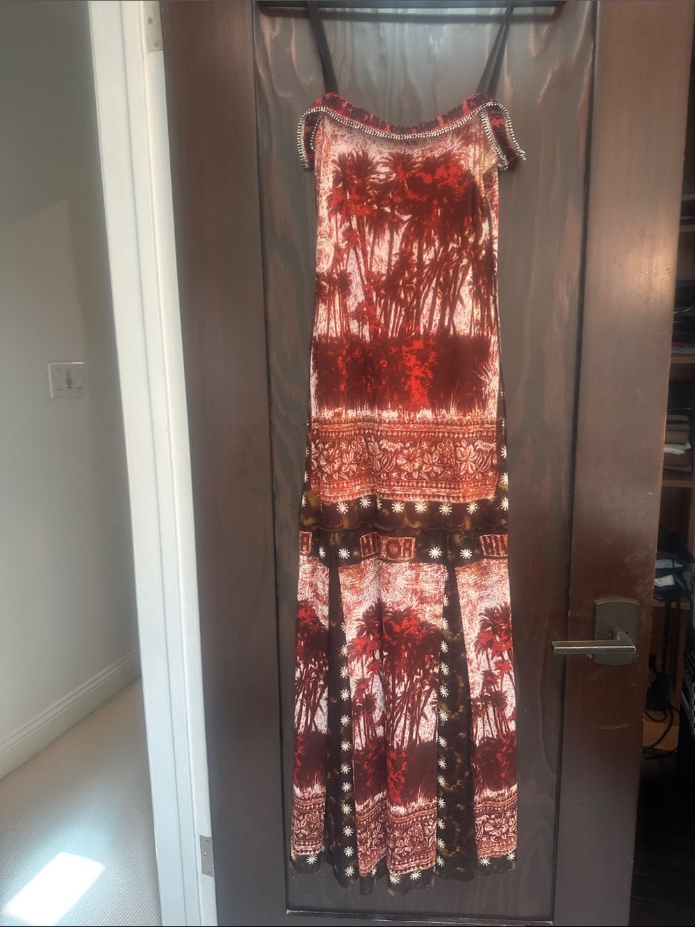 Vintage SS 2000 Jean Paul Gaultier Hiva Oa Palm Tree Mesh Maxi Dress Authentic